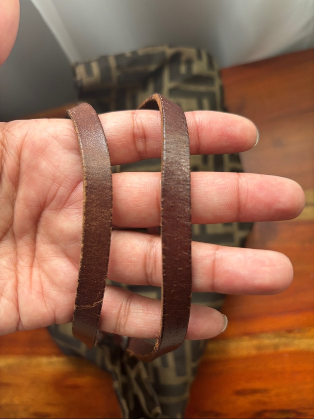 Fendi Brown Zucca Monogram Canvas Mini Tote with Leather Handles - Picture 9 of 16